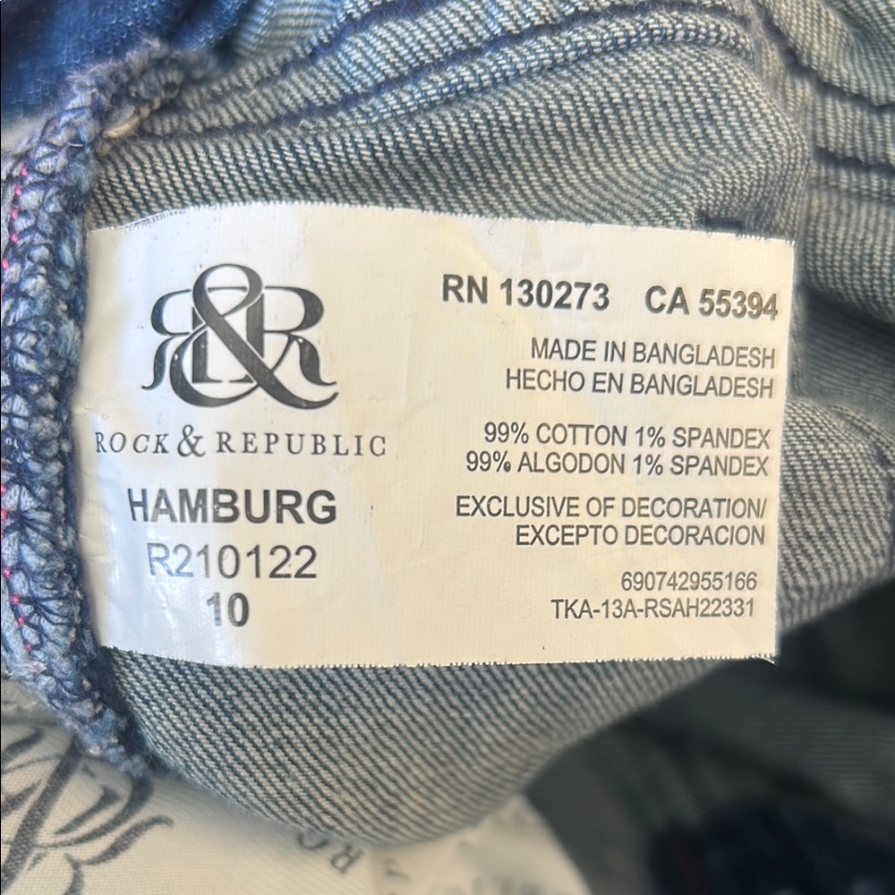 Rock & Republic Blue Star Pattern Jeans - Picture 8 of 9